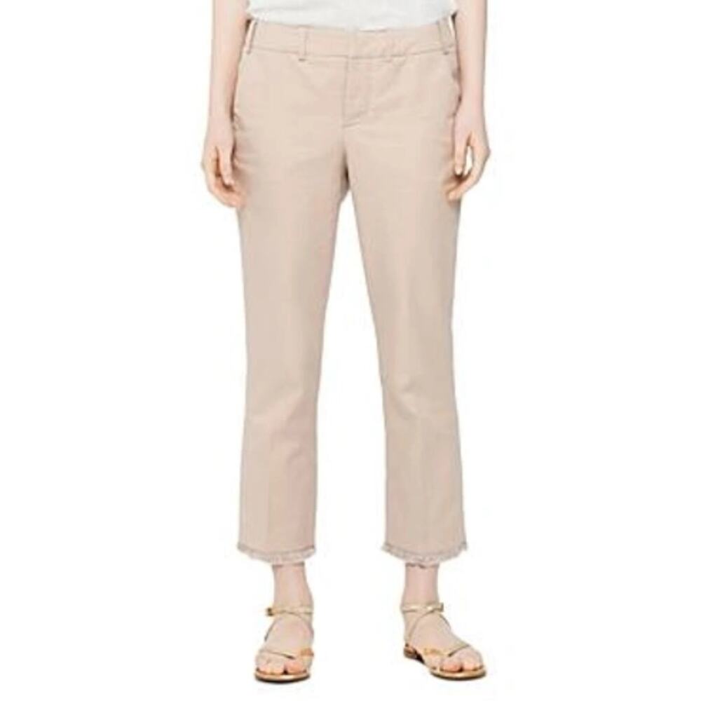 Zadig & Voltaire Posh Fringe Natural Tan Cotton Linen Pant 38 FR US M